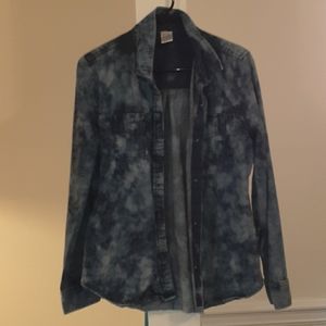 Denim button down